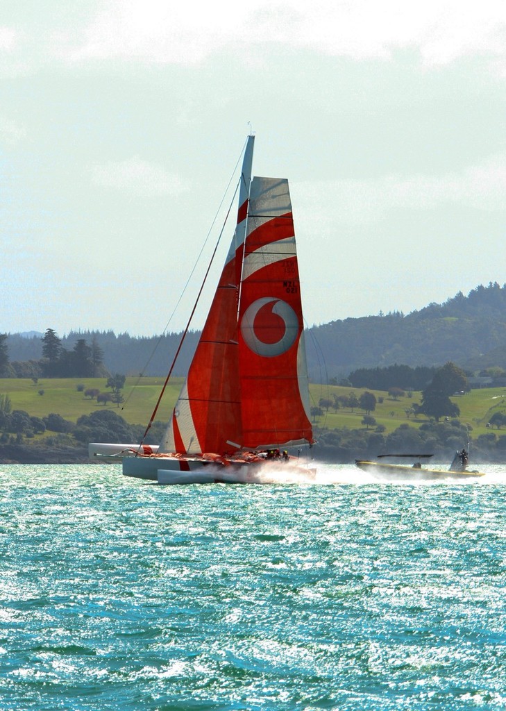 TeamVodafoneSailing finishes the 2012 Coastal Classic in Russell © Steve Western www.kingfishercharters.co.nz